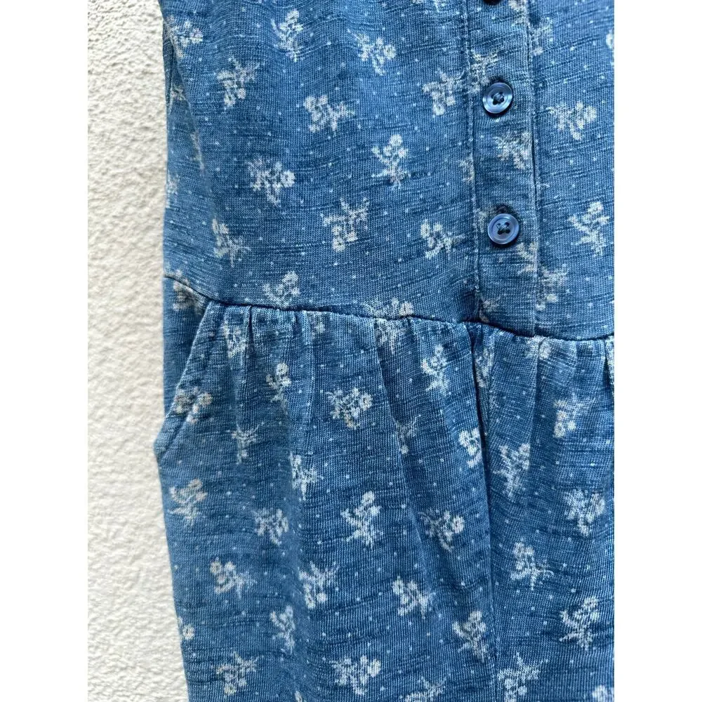 Baby Gap Floral Jumpsuit, Baby Size 18-24mo, Blue Denim Print